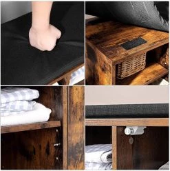 Red Living Banc d’entrée Bronzeville - Anthracite / Marron 18 Red Living Banc d’entrée Bronzeville - Anthracite / Marron -Bancs Soldes Boutique 1000354756 220608 052 DETAILS P000000001000354756