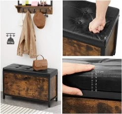 Red Living Banc d’entrée Ennis II - Marron / Noir -Bancs Soldes Boutique 1000354770 220608 050 DETAILS P000000001000354770