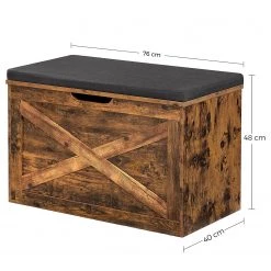 Red Living Banc d’entrée Gowan II - Anthracite / Marron -Bancs Soldes Boutique 1000354772 220608 500 SKETCH DETAILS P000000001000354772 sketch