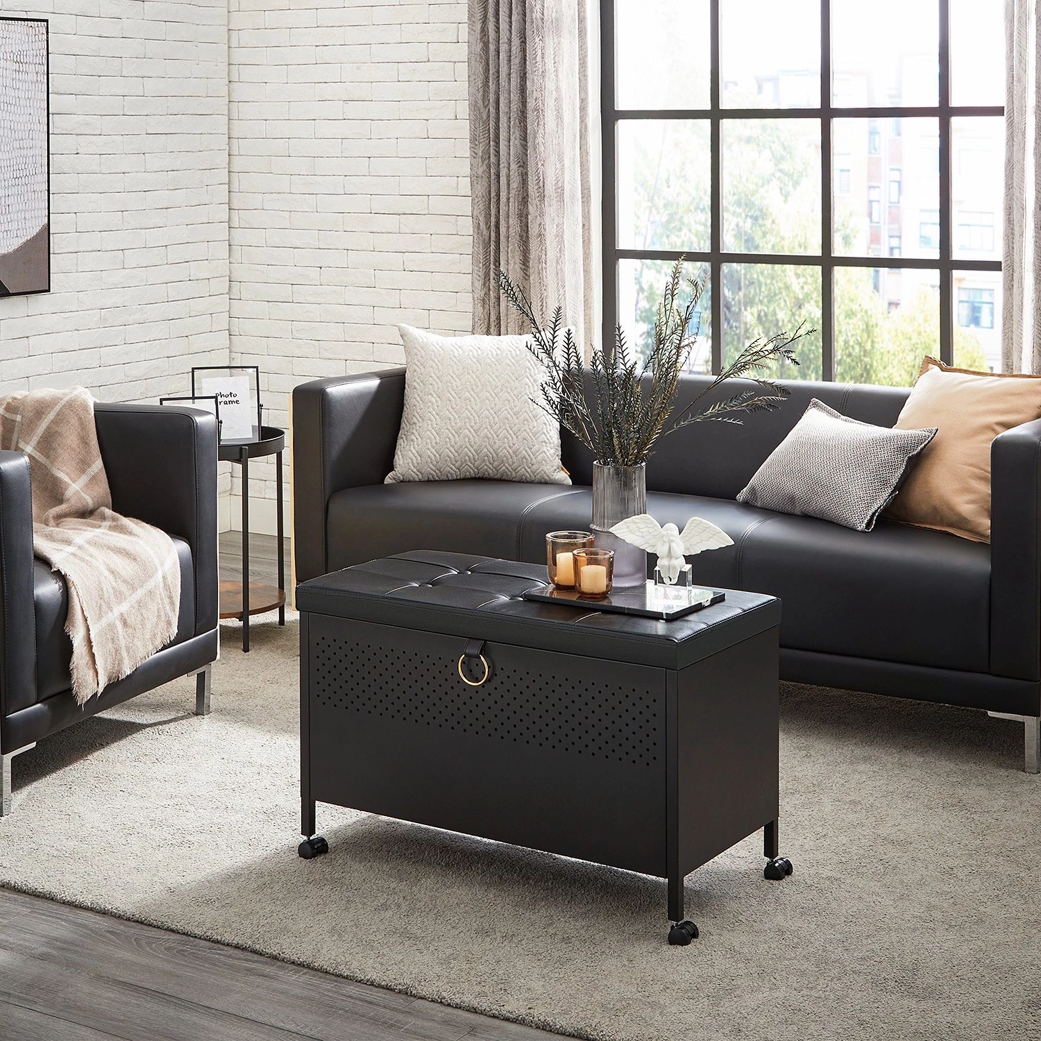 Red Living Banc d’entrée Rodrigo - Noir 4 Red Living Banc d’entrée Rodrigo - Noir – Image 2