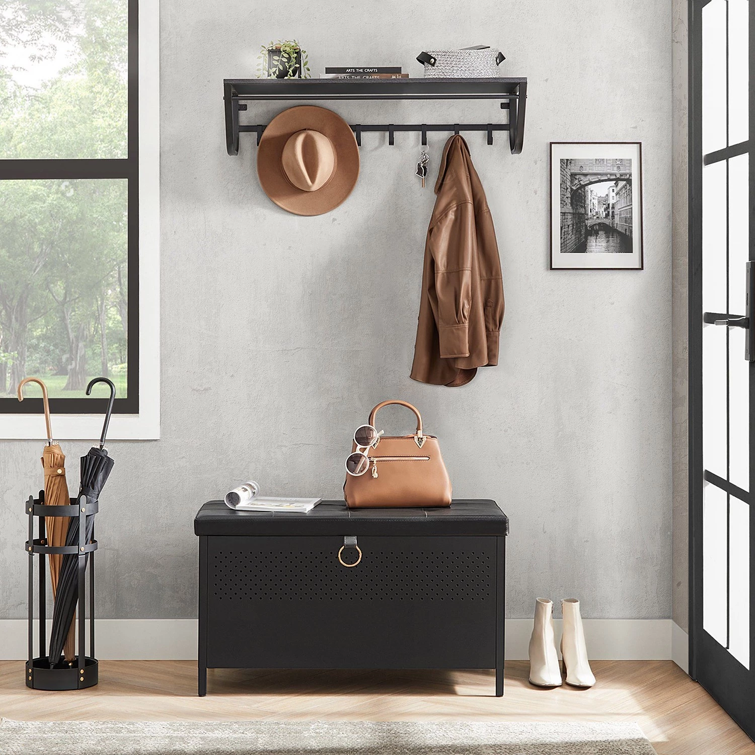 Red Living Banc d’entrée Rodrigo - Noir 5 Red Living Banc d’entrée Rodrigo - Noir – Image 3