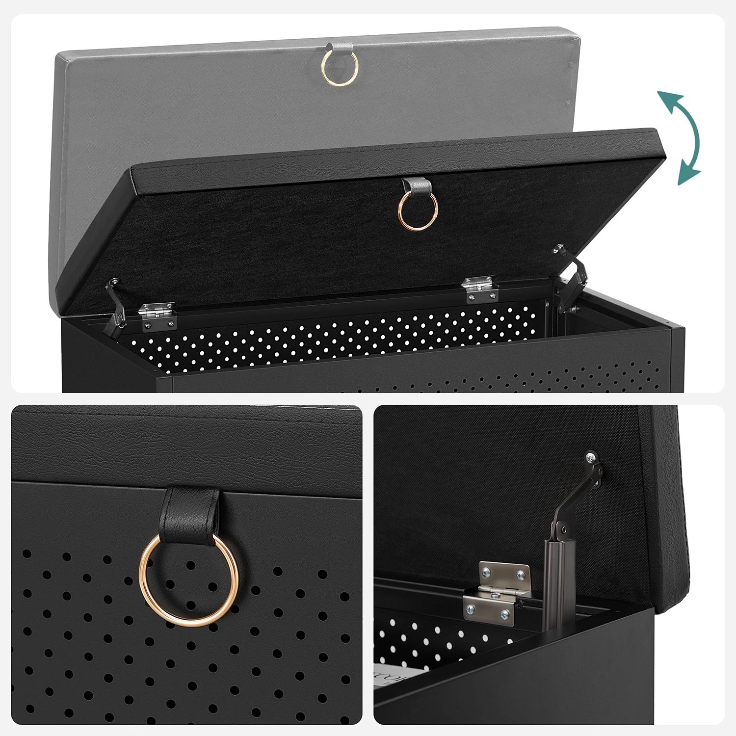 Red Living Banc d’entrée Rodrigo - Noir 9 Red Living Banc d’entrée Rodrigo - Noir – Image 7