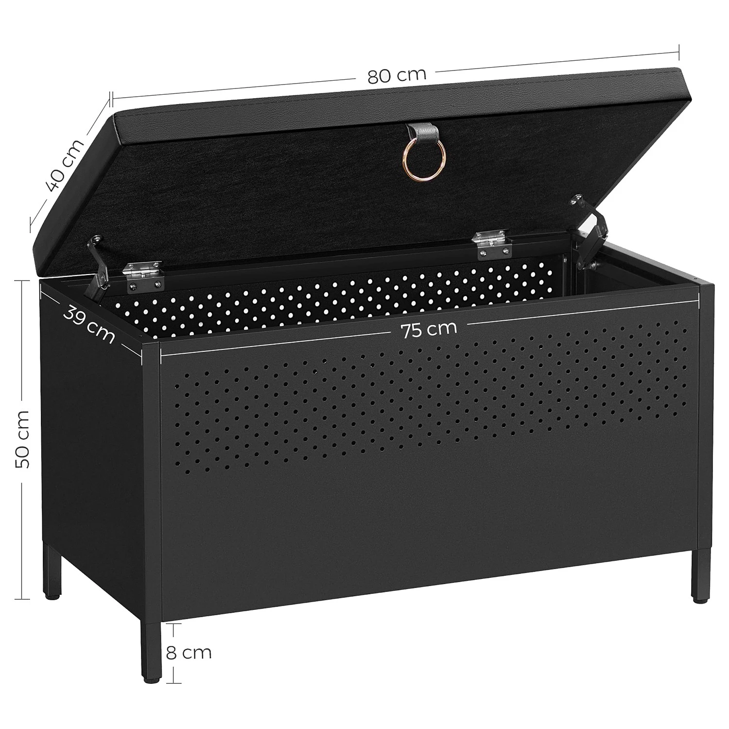 Red Living Banc d’entrée Rodrigo - Noir 11 Red Living Banc d’entrée Rodrigo - Noir – Image 9