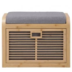 Norrwood Banc d’entrée Safari II - Lin / Bambou massif - Gris / Bambou -Bancs Soldes Boutique 1000355284 220603 030 DETAILS P000000001000355284