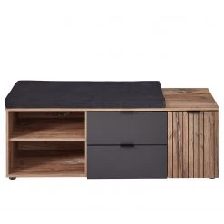 Loftscape Banc d’entrée Rouze II - Imitation chêne rustique argenté / Gris mat -Bancs Soldes Boutique 1000357960 220608 030 DETAILS P000000001000357960