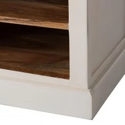 Maison Belfort Banc de vestibule Newhaven - Manguier partiellement massif - Manguier / Blanc -Bancs Soldes Boutique garderobenbank newhaven mango teilmassiv mango weiss 5042632