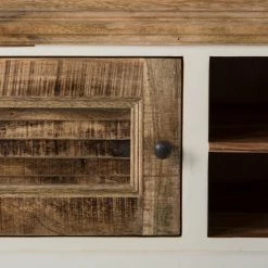 Maison Belfort Banc de vestibule Newhaven - Manguier partiellement massif - Manguier / Blanc -Bancs Soldes Boutique garderobenbank newhaven mango teilmassiv mango weiss 5042636