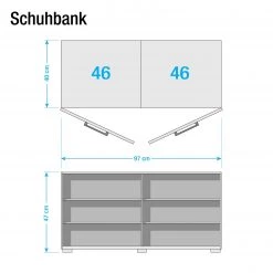 Germania Banc de vestibule Viveiro - Blanc -Bancs Soldes Boutique garderobenbank repulse weiss 4402224