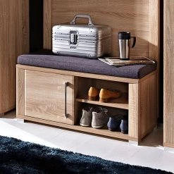 Fredriks Banc de vestibule Silkeborg - Imitation chêne -Bancs Soldes Boutique garderobenbank silkeborg eiche dekor 1428289