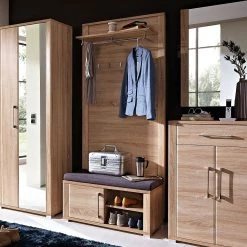 Fredriks Banc de vestibule Silkeborg - Imitation chêne -Bancs Soldes Boutique garderobenbank silkeborg eiche dekor 1428290