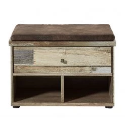 Red Living Banc de vestibule Tapara I (avec coussin - Marron / Gris -Bancs Soldes Boutique garderobenbank tapara i braun grau 4383552