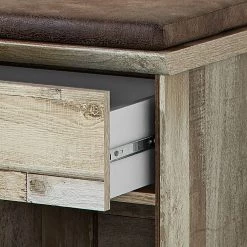 Red Living Banc de vestibule Tapara I (avec coussin - Marron / Gris -Bancs Soldes Boutique garderobenbank tapara i braun grau 4383560