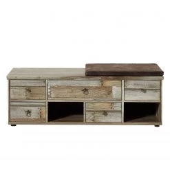 Red Living Banc de vestibule Tapara II (avec coussi - Marron / Gris 10 Red Living Banc de vestibule Tapara II (avec coussi - Marron / Gris -Bancs Soldes Boutique garderobenbank tapara ii braun grau 4383572