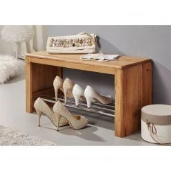 Ars Natura Banc d’entrée Anamur - Chêne - Largeur : 81 cm 23 Ars Natura Banc d’entrée Anamur - Chêne - Largeur : 81 cm -Bancs Soldes Boutique garderonbenbank anamur wildeiche massiv 100 cm 4213936