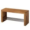 Ars Natura Banc d’entrée Anamur - Chêne - Largeur : 81 cm -Bancs Soldes Boutique garderonbenbank anamur wildeiche massiv 81 cm 4774312