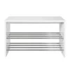 Home Design Banc à chaussures Gustav II - Blanc brillant / Chrome 2 Home Design Banc à chaussures Gustav II - Blanc brillant / Chrome -Bancs Soldes Boutique haku 20140213 611086