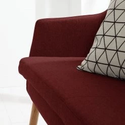 Mørteens Banquette Nicholas II - Rouge foncé -Bancs Soldes Boutique kuechensofa nicholas ii webstoff eiche massiv dunkelrot 5061024