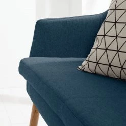 Mørteens Banquette Nicholas II - Bleu jean -Bancs Soldes Boutique kuechensofa nicholas ii webstoff eiche massiv jeansblau 5125472