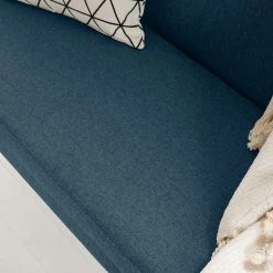 Mørteens Banquette Nicholas II - Bleu jean -Bancs Soldes Boutique kuechensofa nicholas ii webstoff eiche massiv jeansblau 5125476