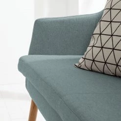 Mørteens Banquette Nicholas II - Gris menthe -Bancs Soldes Boutique kuechensofa nicholas ii webstoff eiche massiv mintgrau 5062844