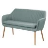 Mørteens Banquette Tilanda - Tissu / Chêne massif - Gris menthe -Bancs Soldes Boutique kuechensofa tilanda webstoff eiche massiv mintgrau 5061644