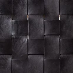 Eva Padberg Collection Banquette Bourbourg - Noir / Teck -Bancs Soldes Boutique sitzbank cryon echtleder teak massiv schwarz braun 4697444