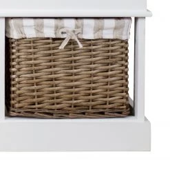 Maison Belfort Banc Elven - Paulownia massif - Blanc / Marron -Bancs Soldes Boutique sitzbank elven paulownia massiv weiss 4347432