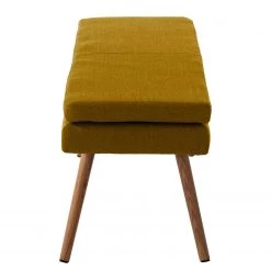 Mørteens Banquette Nicholas - Jaune curry -Bancs Soldes Boutique sitzbank nicholas ii webstoff eiche massiv currygelb 4682800