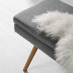 Mørteens Banquette Nicholas - Granit -Bancs Soldes Boutique sitzbank nicholas webstoff eiche massiv granit 4700260