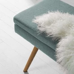 Mørteens Banquette Nicholas - Gris menthe -Bancs Soldes Boutique sitzbank nicholas webstoff eiche massiv mintgrau 5062756