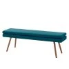 Mørteens Banquette Nicholas - Bleu pétrole -Bancs Soldes Boutique sitzbank nicholas webstoff eiche massiv petrol 4851500