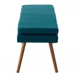 Mørteens Banquette Nicholas - Bleu pétrole -Bancs Soldes Boutique sitzbank nicholas webstoff eiche massiv petrol 4851508