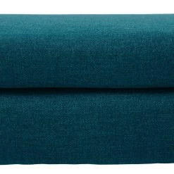Mørteens Banquette Nicholas - Bleu pétrole -Bancs Soldes Boutique sitzbank nicholas webstoff eiche massiv petrol 4851512