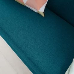 Mørteens Banquette Nicholas II - Bleu pétrole -Bancs Soldes Boutique sofabank nicholas ii webstoff eiche massiv petrol 4851548