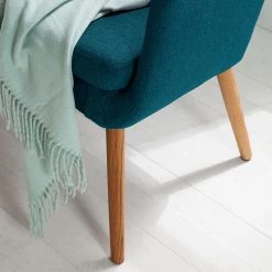 Mørteens Banquette Nicholas II - Bleu pétrole -Bancs Soldes Boutique sofabank nicholas ii webstoff eiche massiv petrol 4851560